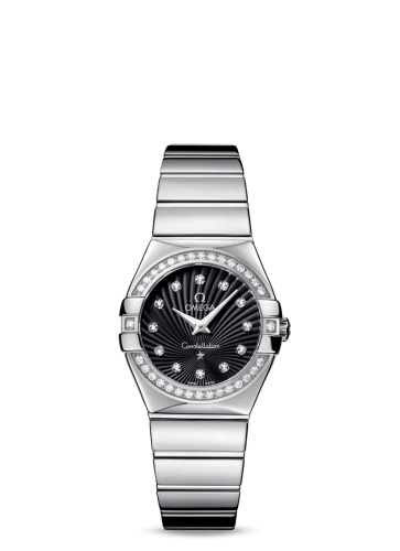 Omega Constellation Quartz 27 Polished Stainless Steel / Diamond / Black Supernova